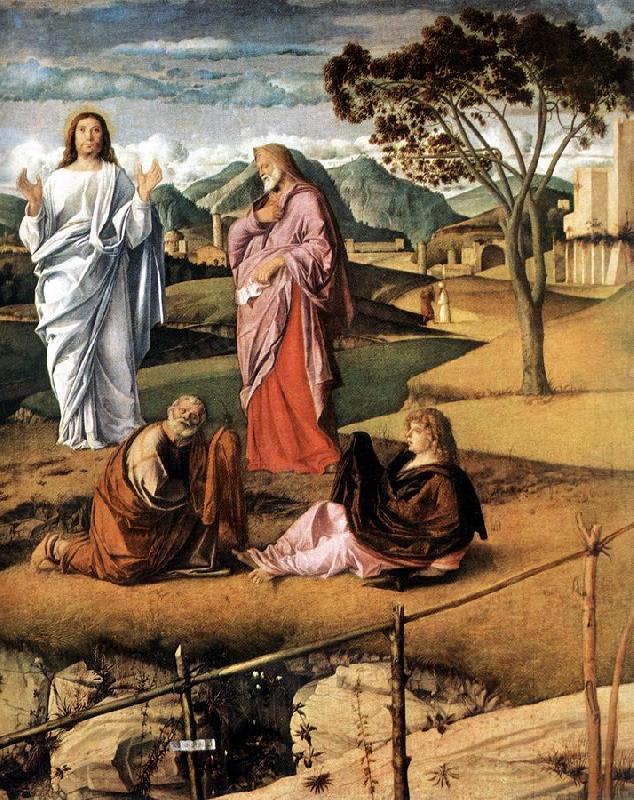 BELLINI, Giovanni Transfiguration of Christ (detail)  ytt Sweden oil painting art